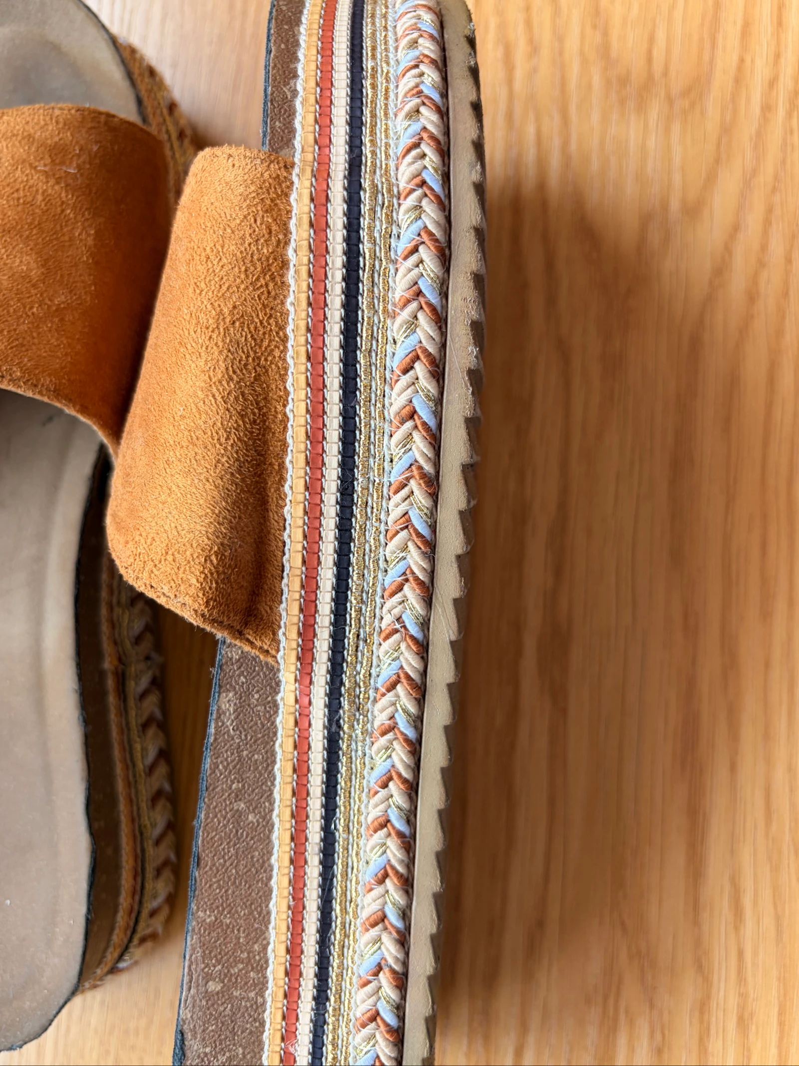 Sandálias estilo étnico marrons – photo 5